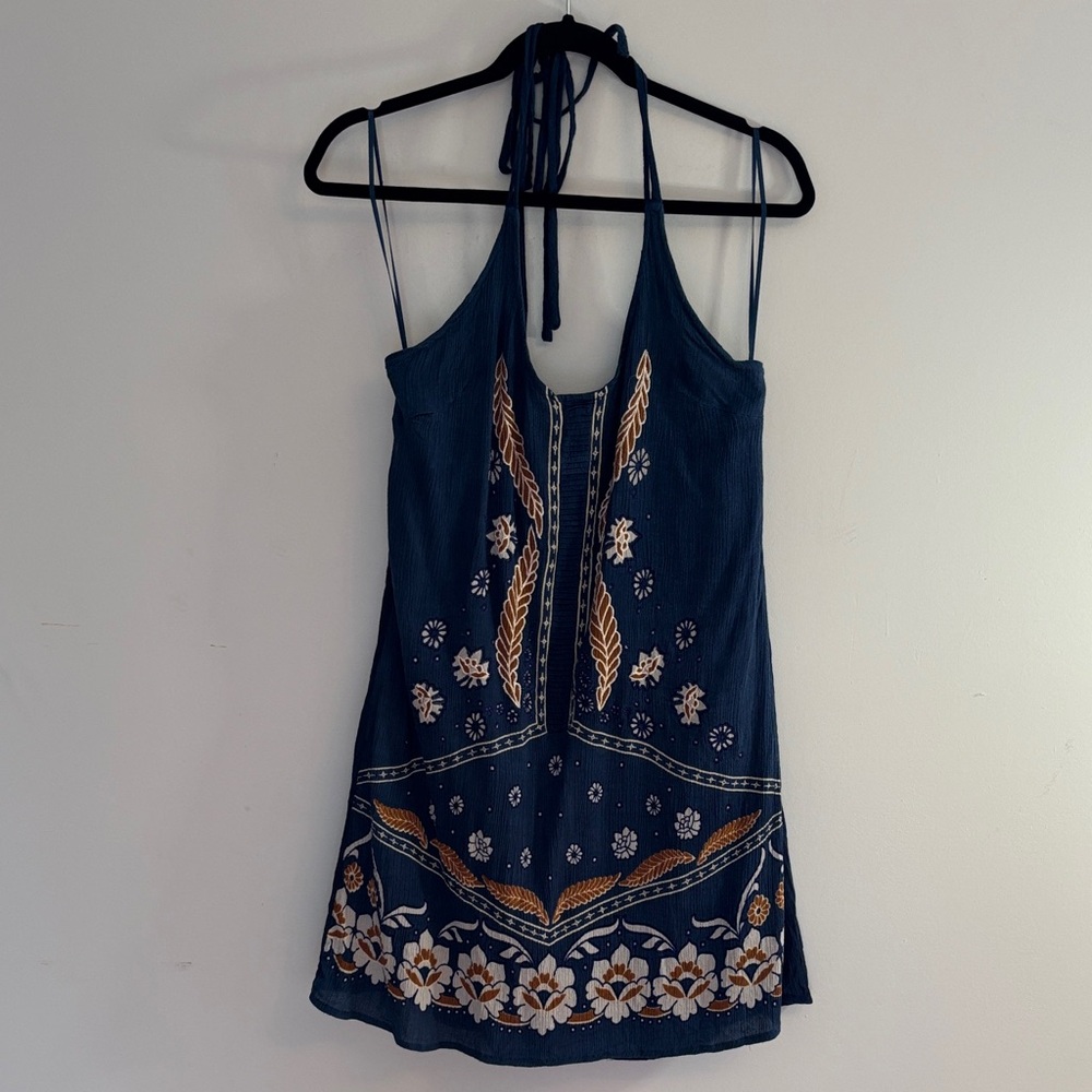 O'Neill halter top blue floral summer dress